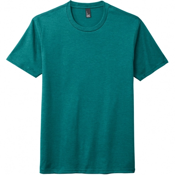 Heathered Teal District Made Perfect Tri Crew Custom T-Shirts