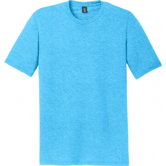 Turquoise Frost District Made Perfect Tri Crew Custom T-Shirts