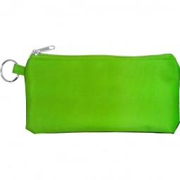 Green Stretchy Custom Travel Pouch w/ Key Ring