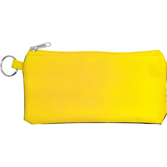 Yellow Stretchy Custom Travel Pouch w/ Key Ring