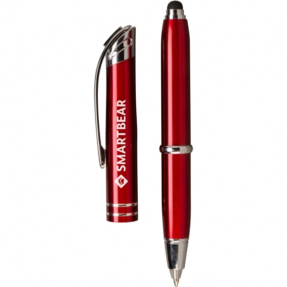 Red - 3-in-1 Stylus Custom Pen w/ LED