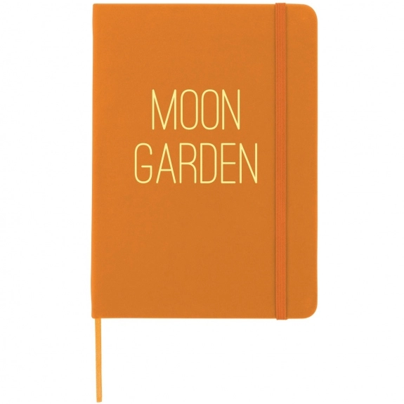 Orange Lined Custom Journal Notebook w/ Elastic Closure