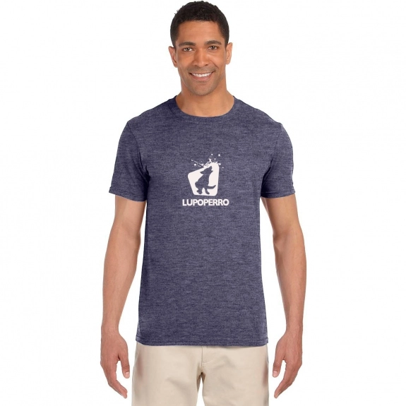 Gildan Softstyle Custom T-Shirt - Men's - Heather Navy
