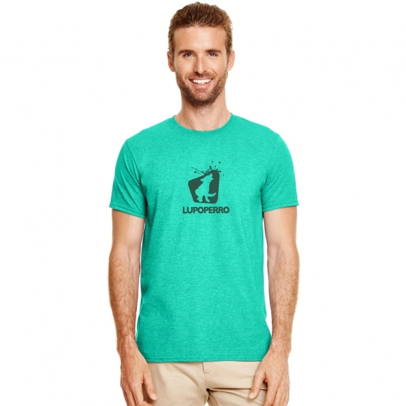 Gildan Softstyle Custom T-Shirt - Men's - Heather Seafoam