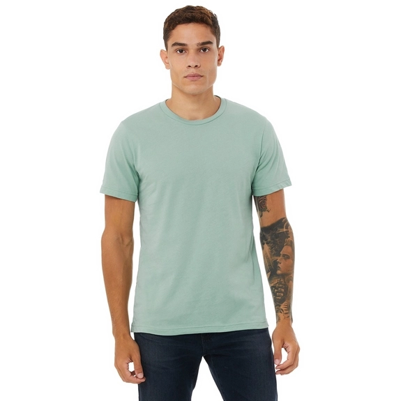 Dusty blue Bella + Canvas&#174; Short-Sleeve Unisex Custom Jersey T-Shirts 