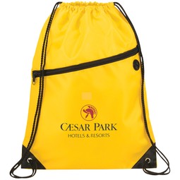 Yellow Robin Promotional Drawstring Bag - 13"w x 18"h