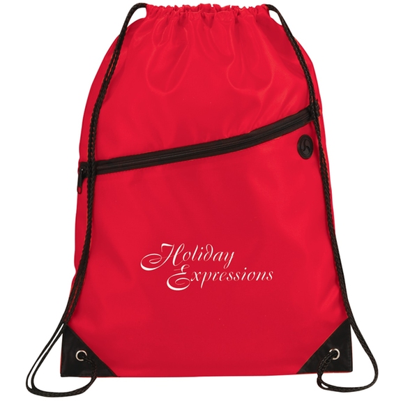 Red Robin Promotional Drawstring Bag - 13"w x 18"h