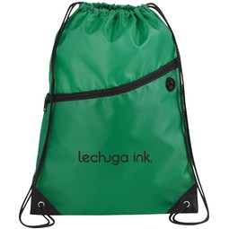 Green Robin Promotional Drawstring Bag - 13"w x 18"h