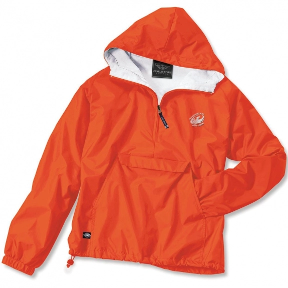 Orange Charles River Classic Solid Logo Pullover