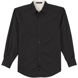 Black Port Authority Long Sleeve Easy Care Custom Shirt - Men's