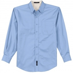 Light Blue Port Authority Long Sleeve Easy Care Custom Shirt - Men's