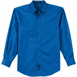 Strong Blue Port Authority Long Sleeve Easy Care Custom Shirt - Men's