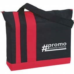 Red Tri-Band Promotional Tote Bag