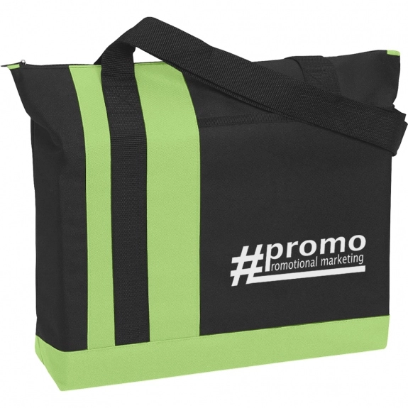 Lime Green Tri-Band Promotional Tote Bag