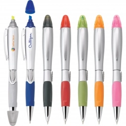 Blossom Ballpoint Promotional Pen & Highlighter w/ Comfort Grip