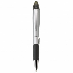 Silver/Black Blossom Ballpoint Promotional Pen & Highlighter w/ Comfort Gri