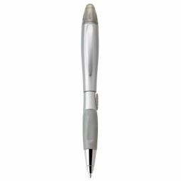 Silver Blossom Ballpoint Promotional Pen & Highlighter w/ Comfort Grip