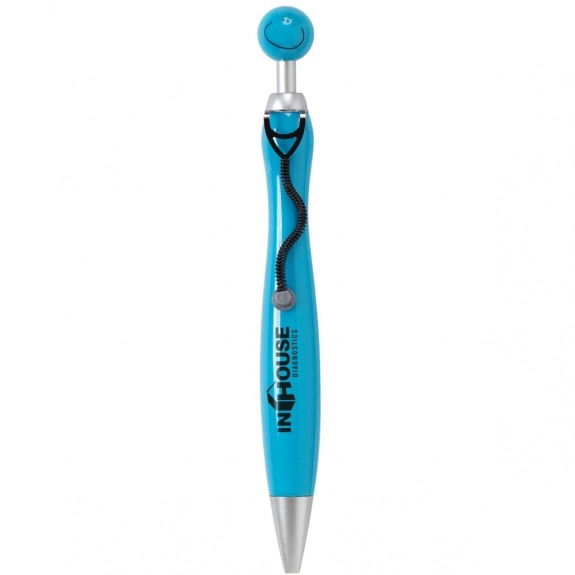 Blue Swanky Stethoscope Promotional Pen