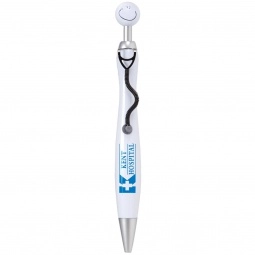 White Swanky Stethoscope Promotional Pen