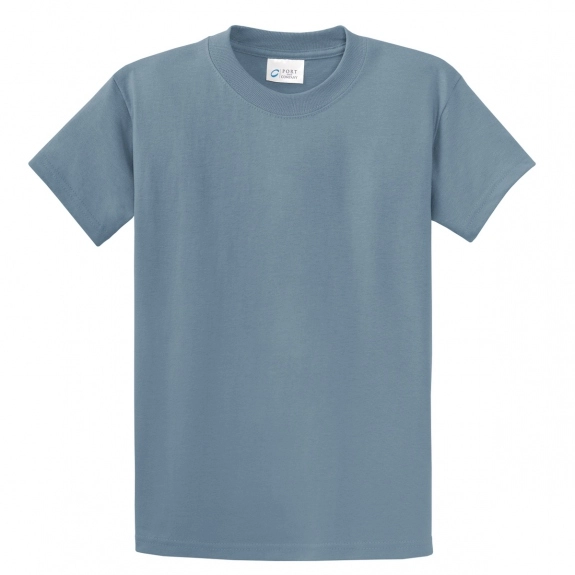 Stonewashed Blue Port & Company Essential Logo T-Shirt - Men's