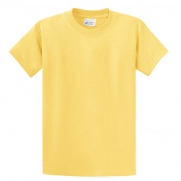 Yellow Port & Company Essential Logo T-Shirt - Men's