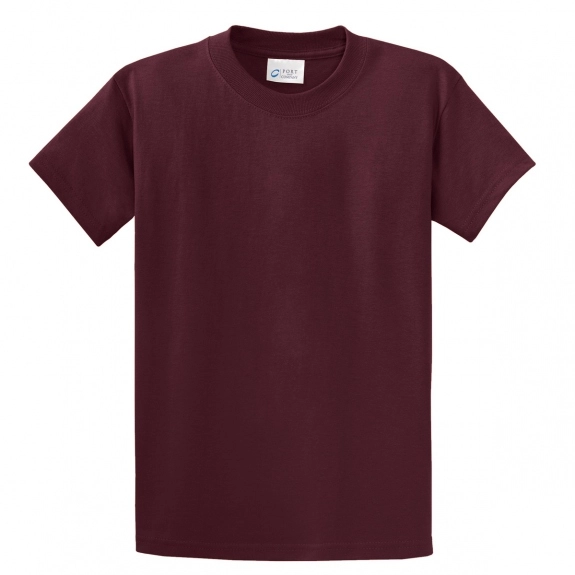 Athletic Maroon Port & Company Essential Logo T-Shirt - Men's