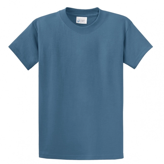 Colonial Blue Port & Company Essential Logo T-Shirt - Men's