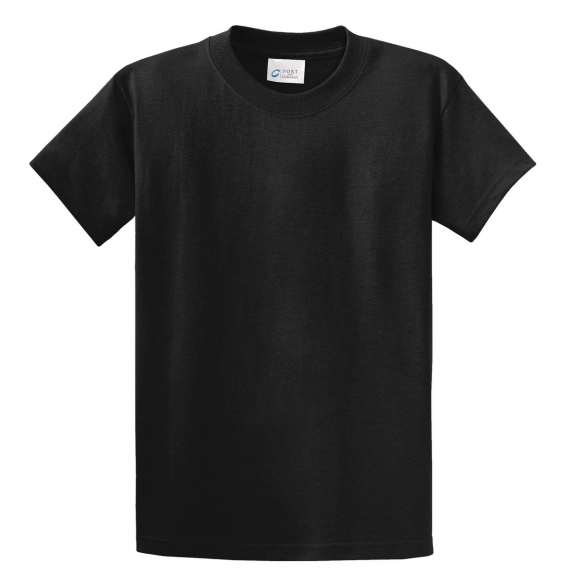 Jet Black Port & Company Essential Logo T-Shirt - Men's