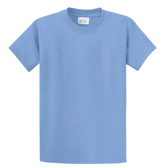 Light Blue Port & Company Essential Logo T-Shirt - Men's