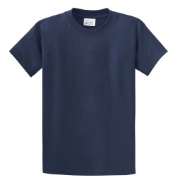 Navy Blue Port & Company Essential Logo T-Shirt - Men's
