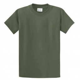 Olive Green Port & Company Essential Logo T-Shirt - Men's
