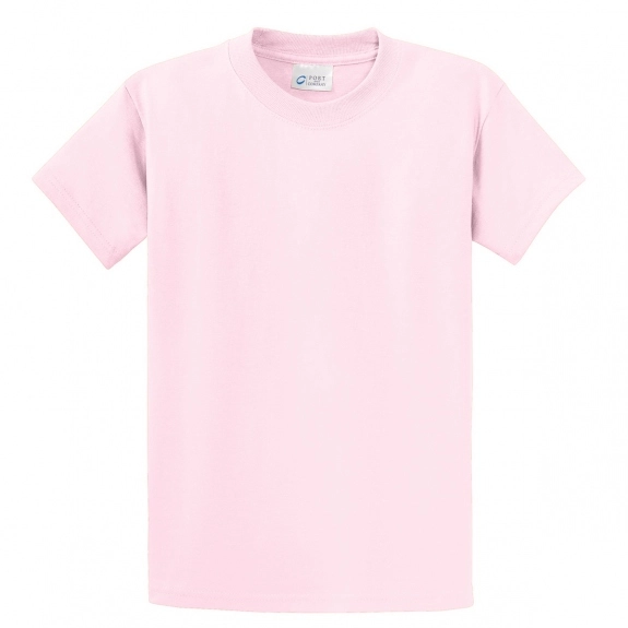 Pale Pink Port & Company Essential Logo T-Shirt - Men's
