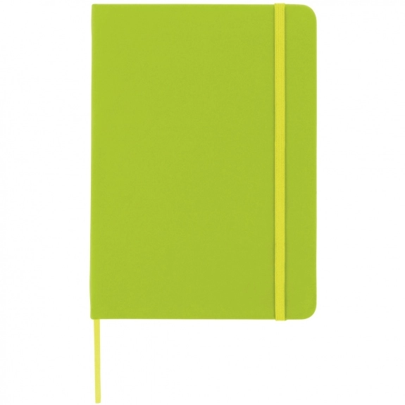 Lime Green Full Color Lined Custom Journal Notebook w/ Elastic Closure