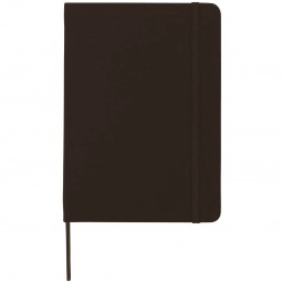 Black Full Color Lined Custom Journal Notebook w/ Elastic Closure