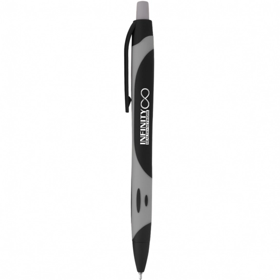 Black/Gray Two-Tone Rubberized Custom Pen
