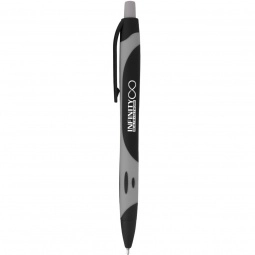 Black/Gray Two-Tone Rubberized Custom Pen