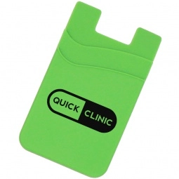 Lime Dual Pocket Silicone Custom Phone Wallet