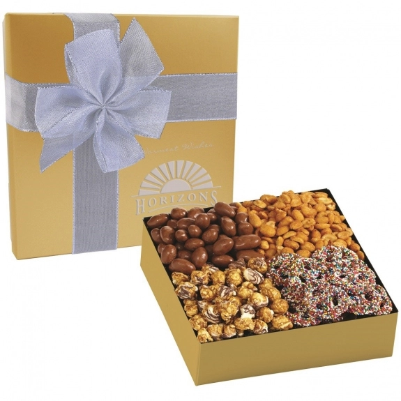 Gold Elegant Custom Gift Box - Sweet & Salty Combo
