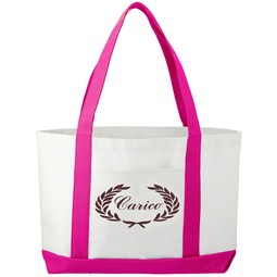 Magenta Large Promotional Boat Tote - 18"w x 11.25"h x 3.75"d