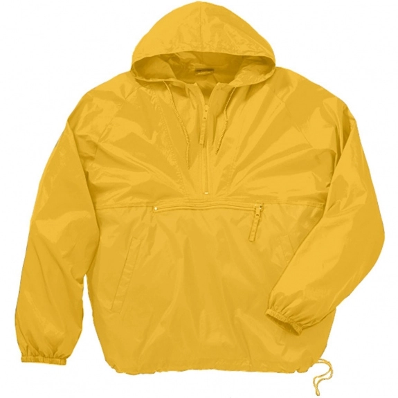 Sunray Yellow Harriton Packable Nylon Custom Jacket - Men's