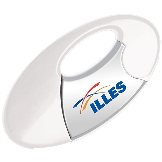 White Clip-N-Carry Promotional USB Drive - 2GB
