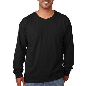 Black Bayside Long-Sleeve Promotional T-Shirt - Colors