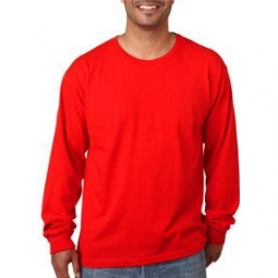 Red Bayside Long-Sleeve Promotional T-Shirt - Colors