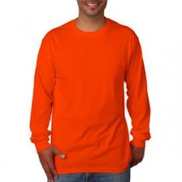 Orange Bayside Long-Sleeve Promotional T-Shirt - Colors