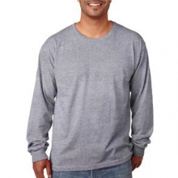 Dark Ash Bayside Long-Sleeve Promotional T-Shirt - Colors