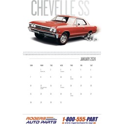Inside - Classic Muscle Cars - 12 Month Appointment Custom Calendar