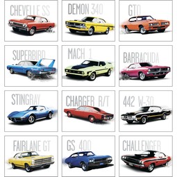 Months - Classic Muscle Cars - 12 Month Appointment Custom Calendar