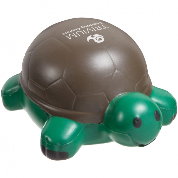 Green/Brown Turtle Shaped Custom Stress Balls