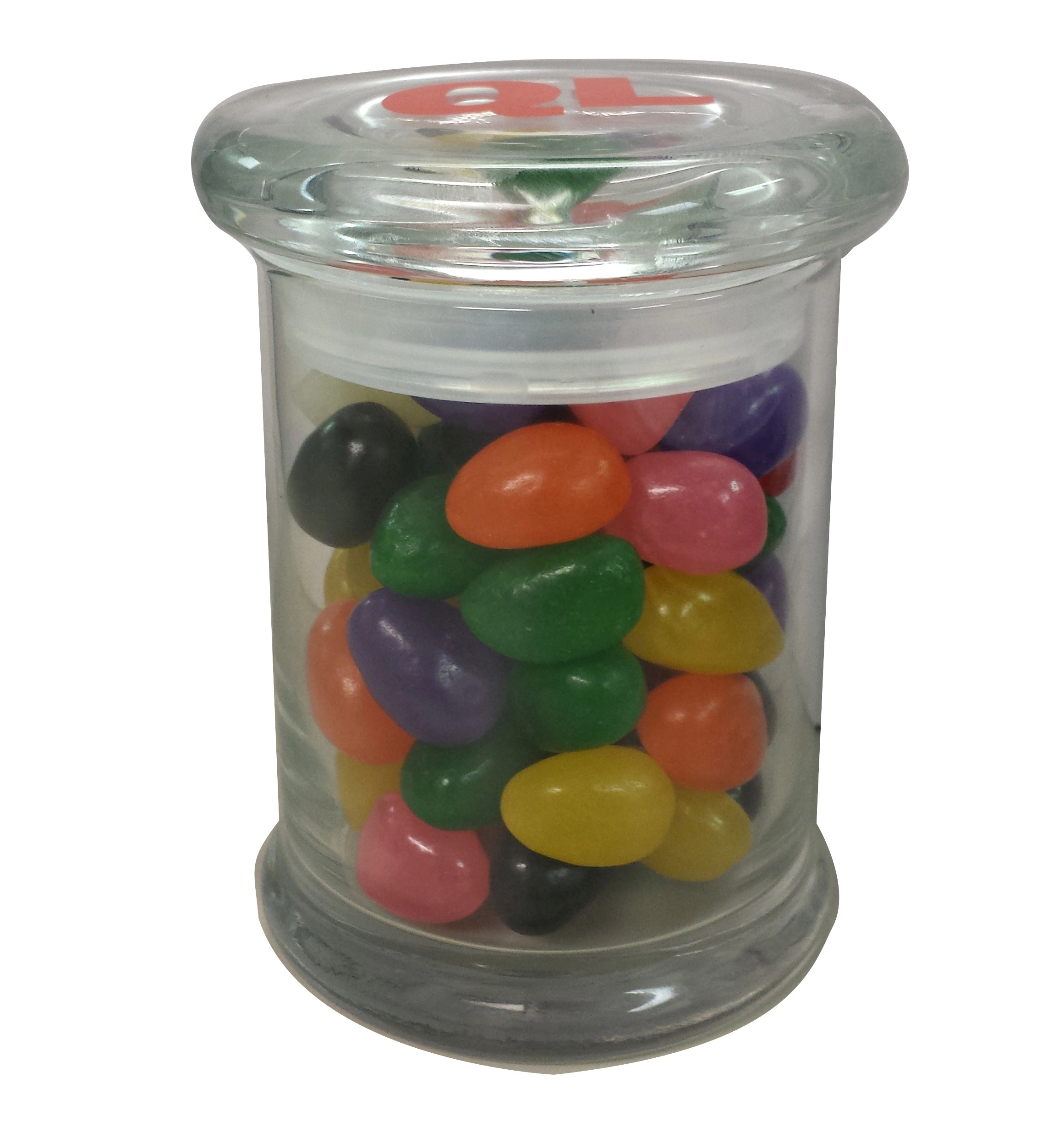 Custom Candy Filled Gourmet Glass Jar Jelly Beans Customized Candy