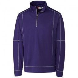 College Purple Clique Half-Zip Pullover Custom Jackets - Men's
